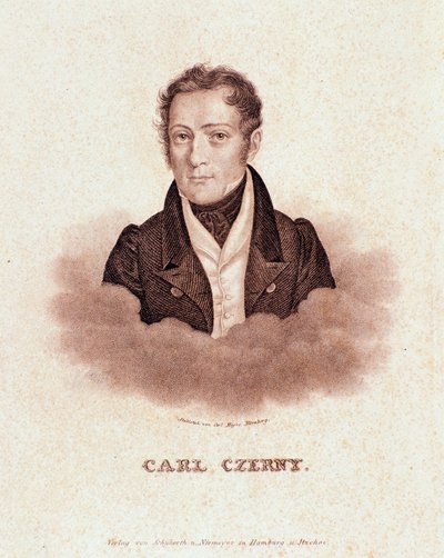 Portrait de Carl Czerny (lithographie) - Josef Nikolaus Kriehuber