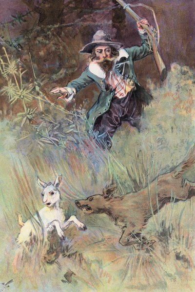 Robinson Crusoé : Mon chien a surpris un jeune chevreau - Joseph (after) Finnemore