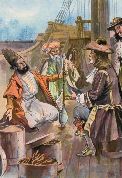 Robinson Crusoé : Nous vendons nos épices aux marchands persans - Joseph (after) Finnemore