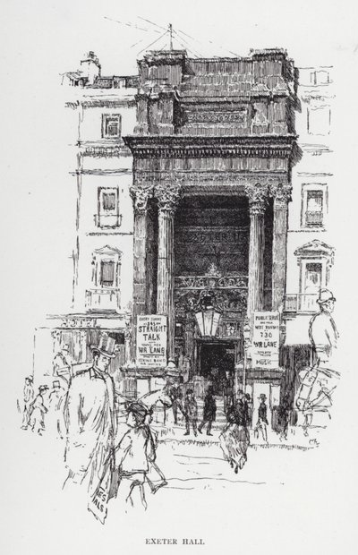 Exeter Hall - Joseph (after) Pennell