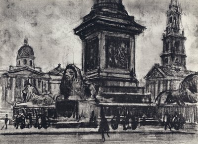 Lions, Trafalgar Square - Joseph (after) Pennell