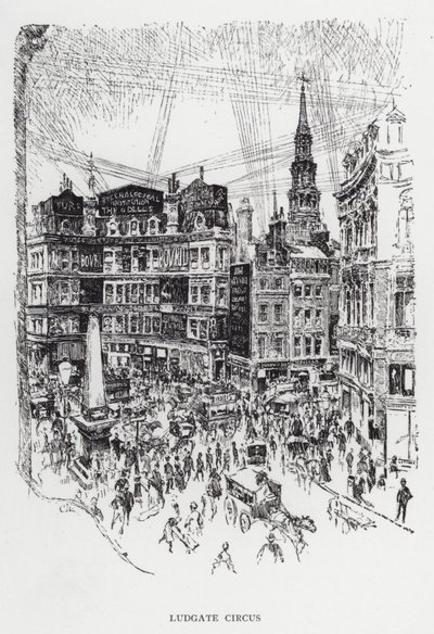 Ludgate Circus - Joseph (after) Pennell