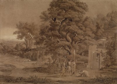Paysage avec Abraham et les trois anges dans la vallée de Mambré - Joseph Anton Koch
