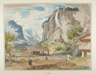 Les chutes de Staubbach et le mont Jungfrau dans la vallée de Lauterbrunnen en Suisse - Joseph Anton Koch