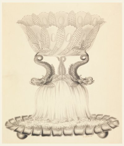 Conception pour une compote en argent et cristal - Joseph Anton Seethaler Ii