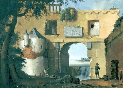 Ruines dans un paysage italien - Joseph August Knip