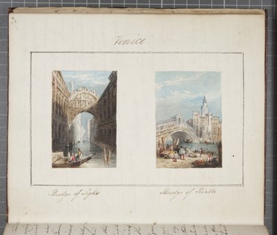 Venise, collé dans le Journal de Thomas Moody d