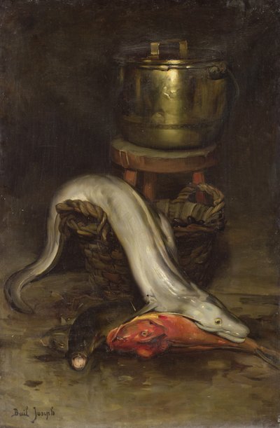 Nature morte avec poisson et chaudron - Joseph Bail