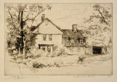On Deerfield Street (Old House at Deerfield) - Joseph C. Claghorn