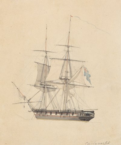 Brig hermaphrodite simple, poupe en avant - Joseph Cartwright
