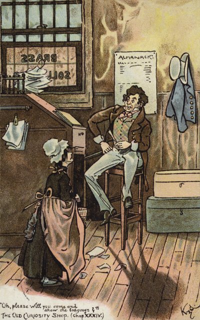 Scène de The Old Curiosity Shop, par Charles Dickens - Joseph Clayton (1856 1937) (after) Clarke
