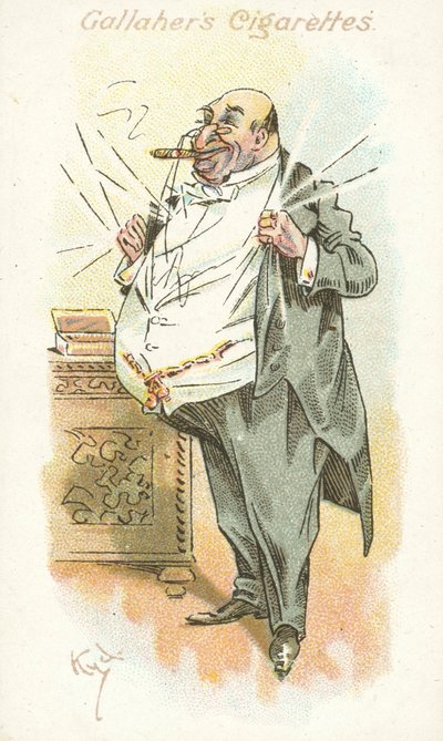 Les adeptes du tabac No 8 (lithographie en couleur) - Joseph Clayton (1856 1937) Clarke