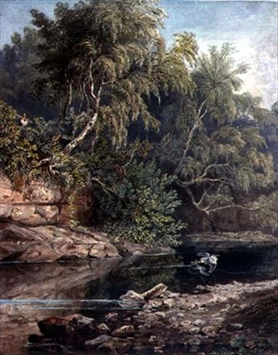 Scène de Forêt, avec un Héron Effrayé - Joseph Clayton Bentley