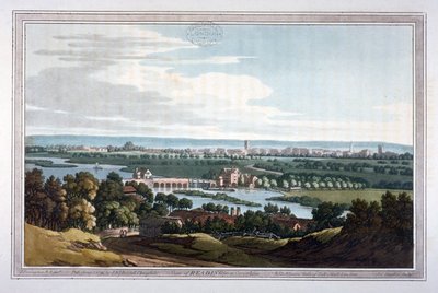 Vue de Reading depuis Caversham, Berkshire, 1793 - Joseph Constantine Stadler