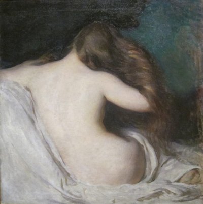 Femme se séchant les cheveux - Joseph DeCamp