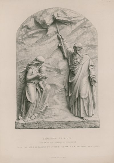 Moïse frappant le rocher - Joseph Durham