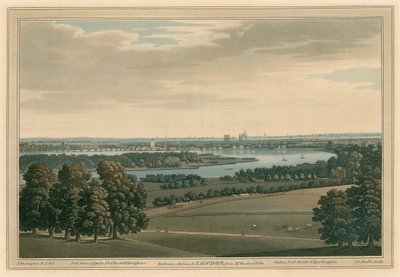 Battersea, Chelsea et Londres, depuis la villa de M. Rucker - Joseph Farington