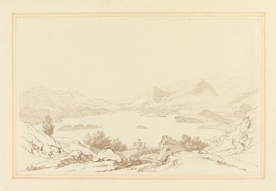 Vue générale du lac de Derwent Water - Joseph Farington