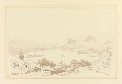 Vue générale du lac de Derwent Water - Joseph Farington