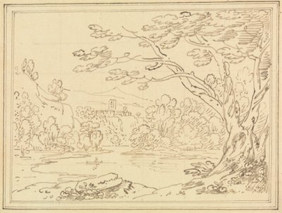 Paysage avec arbres près d