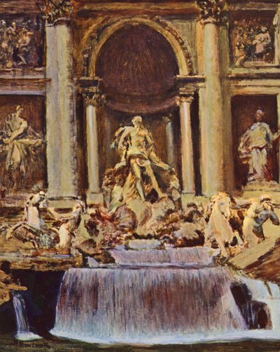 Rome : La Fontaine de Trevi - Joseph Felix Bouchor