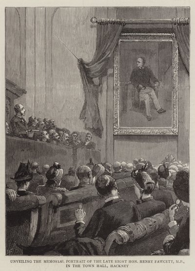 Dévoilement du portrait commémoratif du défunt très honorable Henry Fawcett, MP, dans la mairie de Hackney - Joseph Finnemore