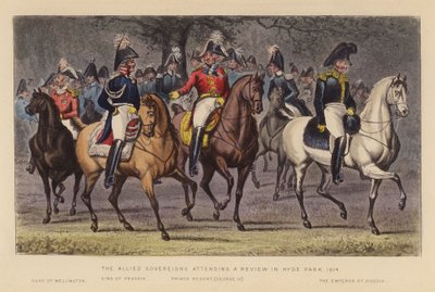 Les souverains alliés assistant à une revue à Hyde Park - Joseph Grego