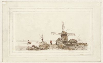 Paysage avec moulin - Joseph Hartogensis