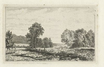 Paysage avec deux figures - Joseph Hartogensis
