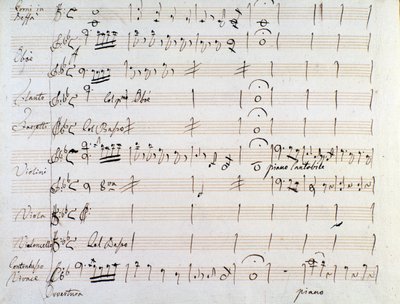 Première page de la partition musicale du menuet dans Armida par J Haydn (1784) - Joseph Haydn