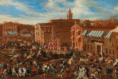 La chasse au taureau à Campo San Polo - Joseph Heintz the Younger