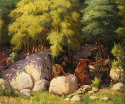 Braves indiens chassant le cerf - Joseph Henry Sharp