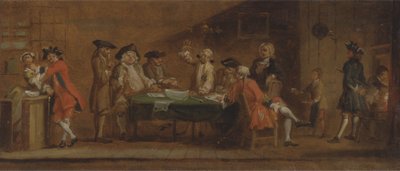Figures dans une taverne ou un café - Joseph Highmore