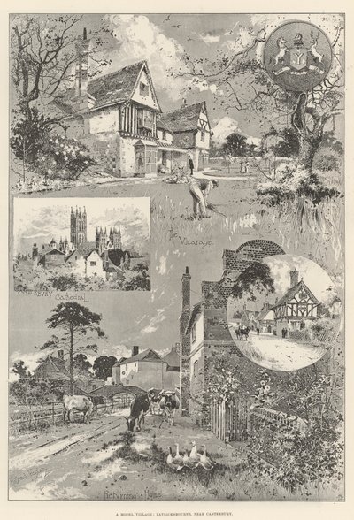 Un village modèle, Patricksbourne, près de Canterbury - Joseph Holland Tringham