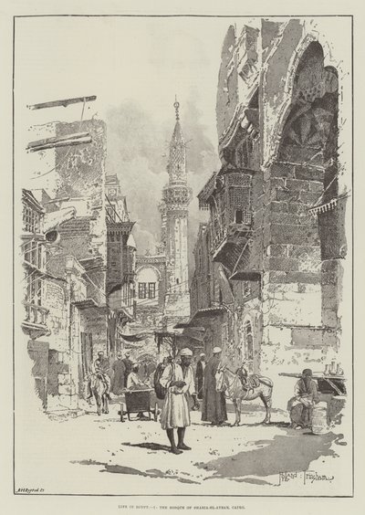 Vie en Égypte, la mosquée de Sharia-el-Aybar, Le Caire - Joseph Holland Tringham