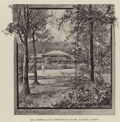 Maison de M. Robert Louis Stevenson, Vailima, Samoa - Joseph Holland Tringham