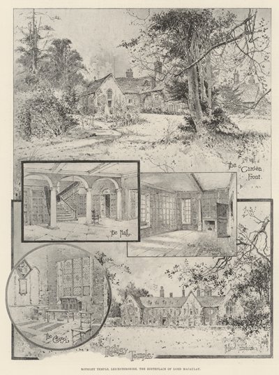 Rothley Temple, Leicestershire, lieu de naissance de Lord Macaulay - Joseph Holland Tringham