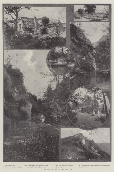 Croquis dans le Derbyshire - Joseph Holland Tringham