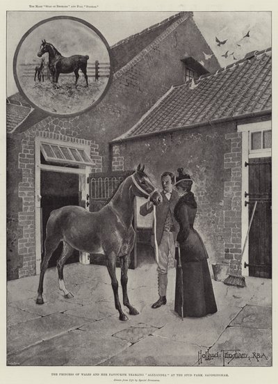 La princesse de Galles et son poulain préféré Alexandra à la ferme d