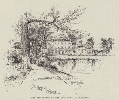 Feu le duc de Clarence et Avondale, le lieu de naissance du feu duc de Clarence - Joseph Holland Tringham