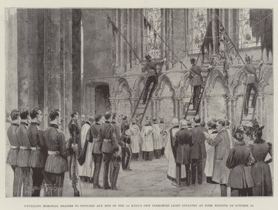Dévoilement des plaques commémoratives aux officiers et hommes du 1er King