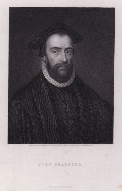 John Bradford, martyr protestant anglais (gravure) - Joseph John Jenkins