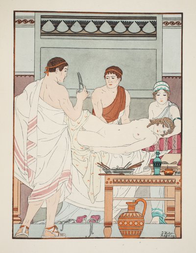 Examen gynécologique, illustration de 