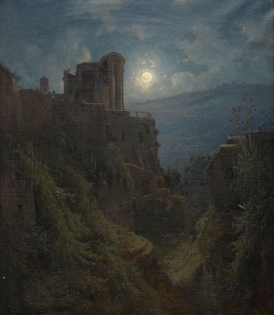 Suédois : ruines italiennes au clair de lune - Joseph Magnus Stäck