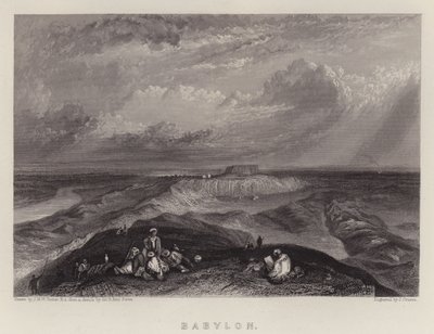 Babylone (lithographie en couleur) - Joseph Mallord William (after) Turner