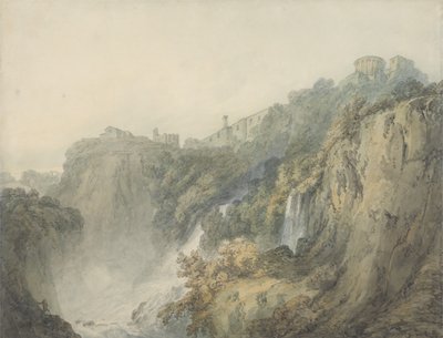 Tivoli avec le temple de la Sibylle et les cascades, vers 1796-97 - Joseph Mallord William Turner
