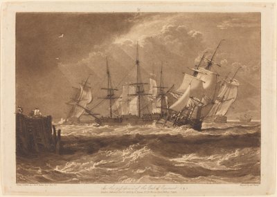 Navires dans une brise - Joseph Mallord William Turner and Charles Turner