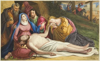 Retable de John King dans St Mark, montrant la lamentation sur le Christ mort - Joseph Manning