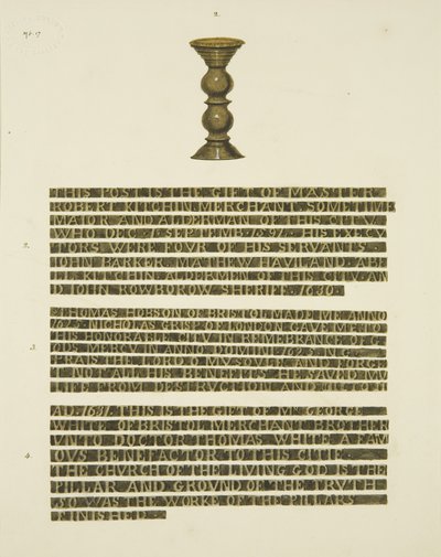 Pilier en bronze (Nails) n° 2, avec inscriptions des n° 2, 3 et 4 - Joseph Manning