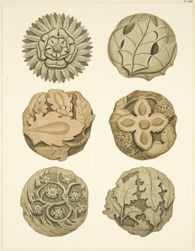 Pierres de voûte (bosses) au plafond de l